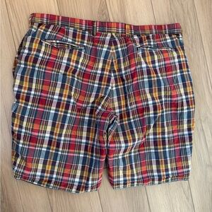 Polo by Ralph Lauren Men's Multicolor Plaid/Navy Reversible Shorts Sz 42
